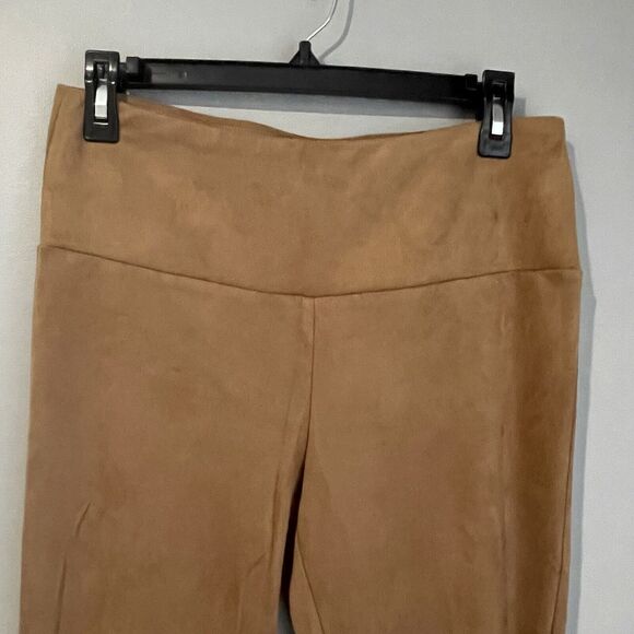 J. Mclaughlin Faux Suede Mid Rise Skinny Leg Pants Brown Size Medium - Picture 5 of 15